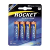 Rocket Alkaline AA Batterie 4er Pack Für Blaster Und Spielzeug - Z.B. Nerf Rayven, Stockade, Stryfe